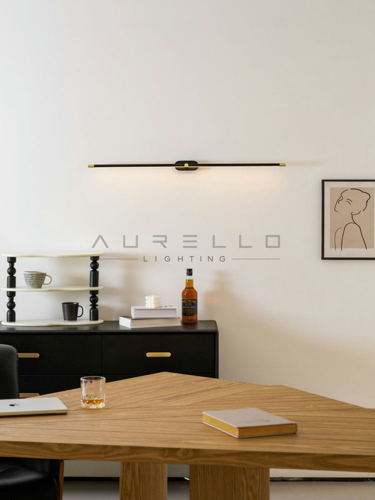 Minimalist Linear Rechargeable Wall Lamp