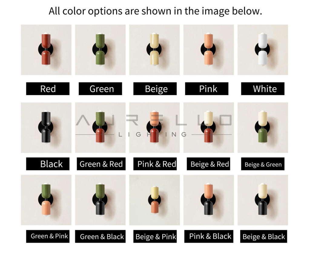 Couleur Double Wall Lamp horizontal and vertical installation options