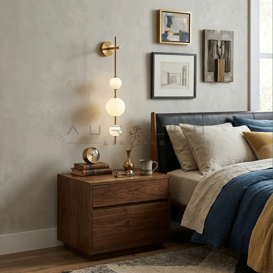 Vertical Globe Wall Lamp