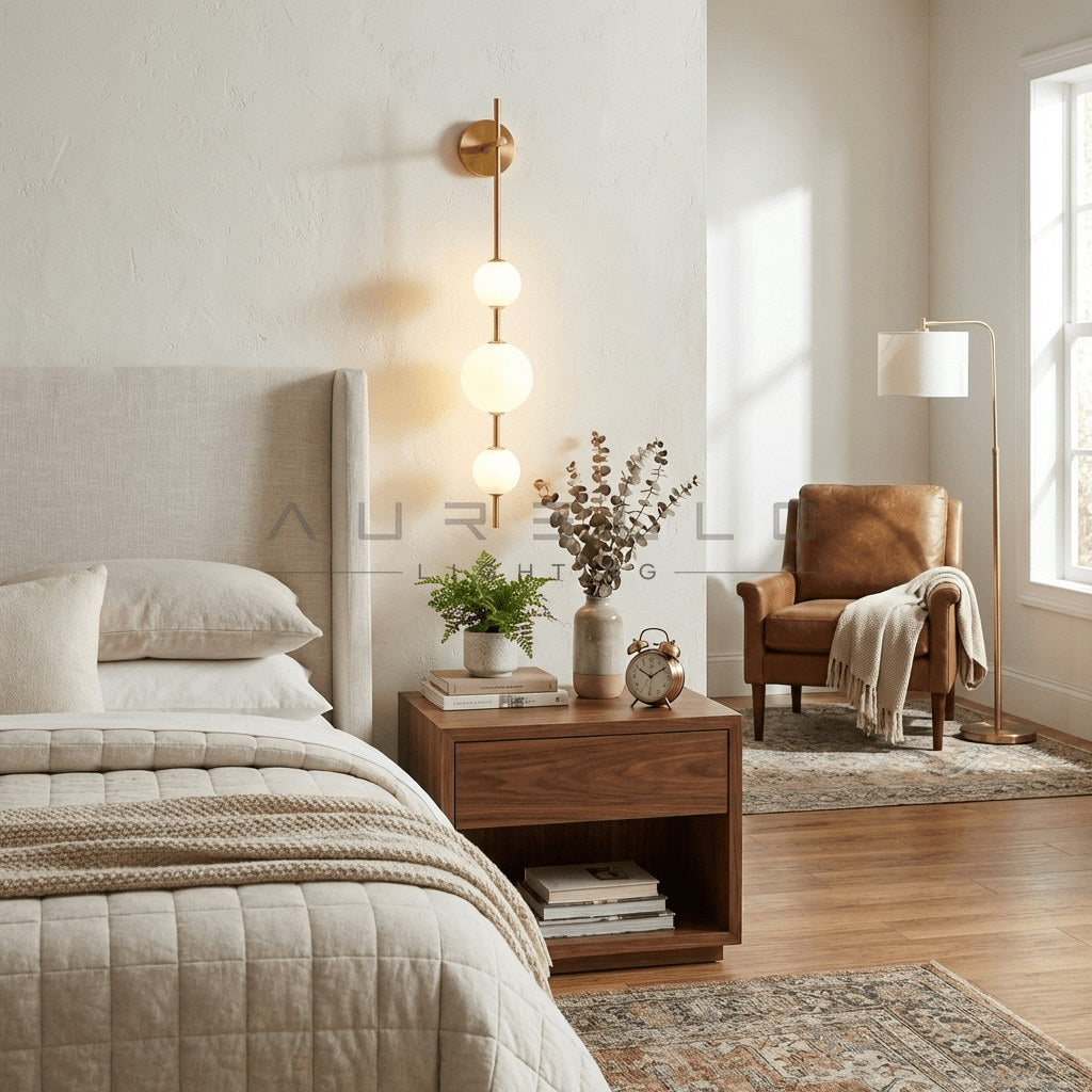 Vertical Globe Wall Lamp