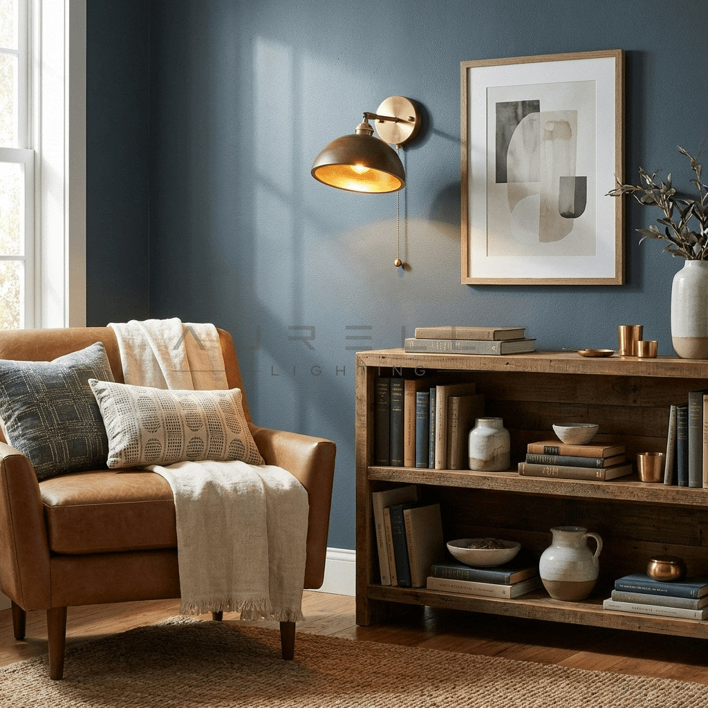 Vintage Wood Wall Lamp
