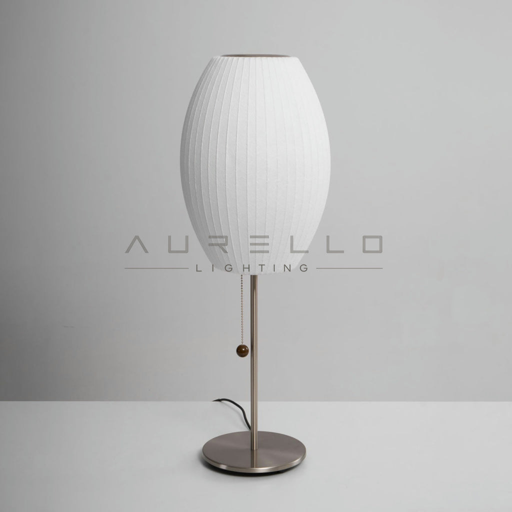 Faux Silk Bubble Table Lamp
