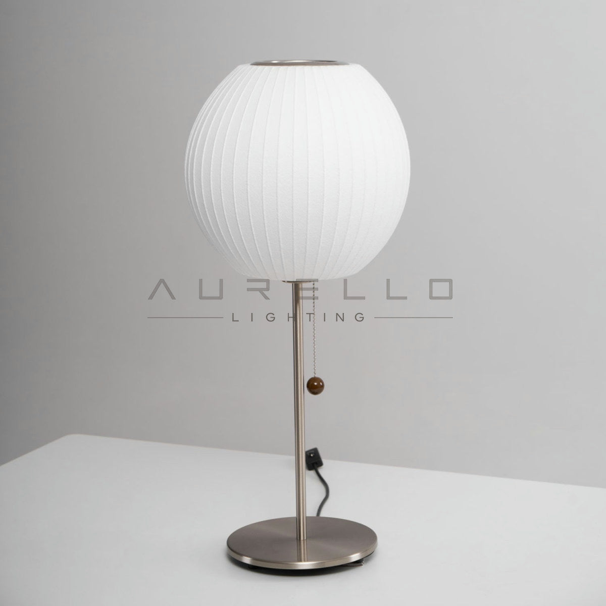 Faux Silk Bubble Table Lamp