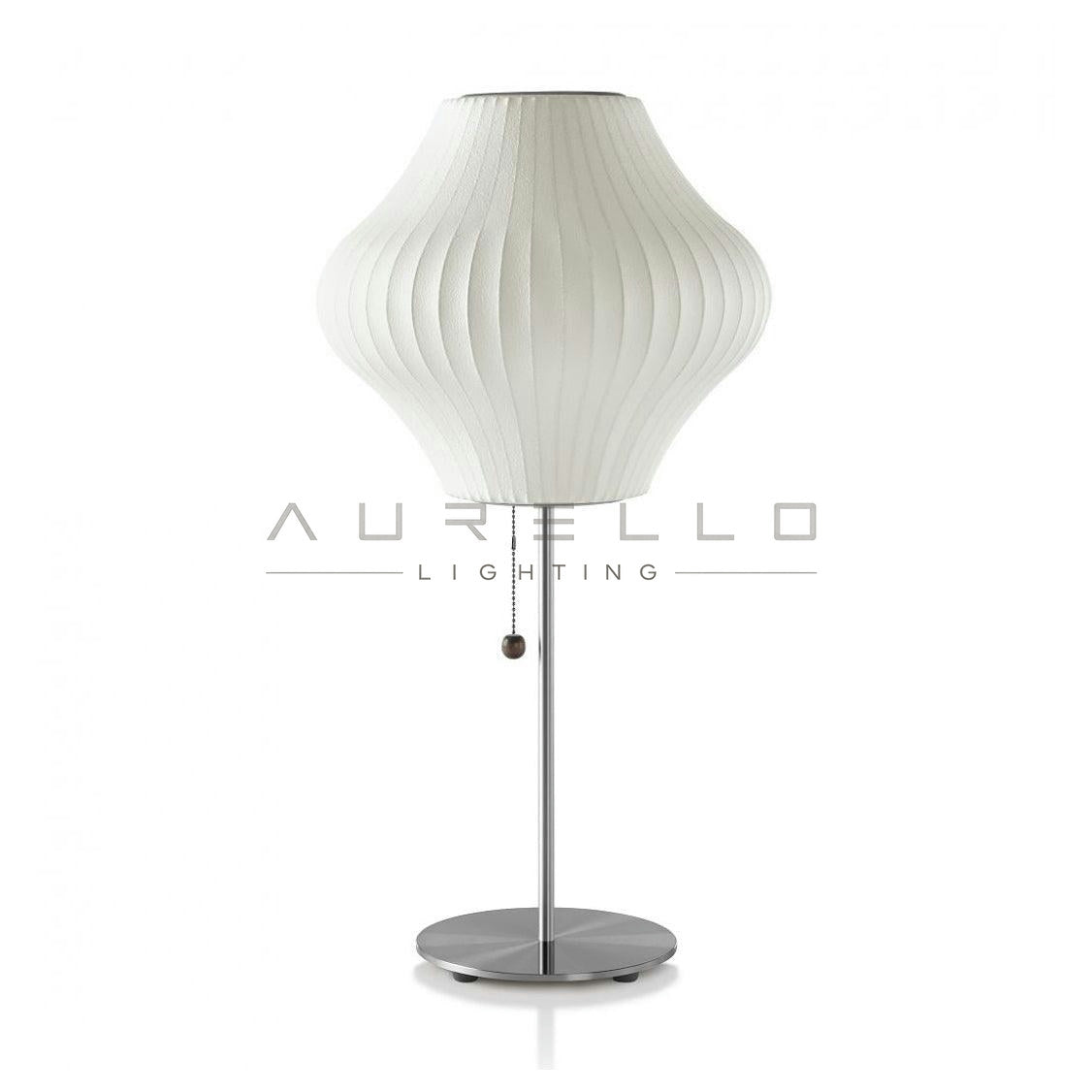 Faux Silk Bubble Table Lamp