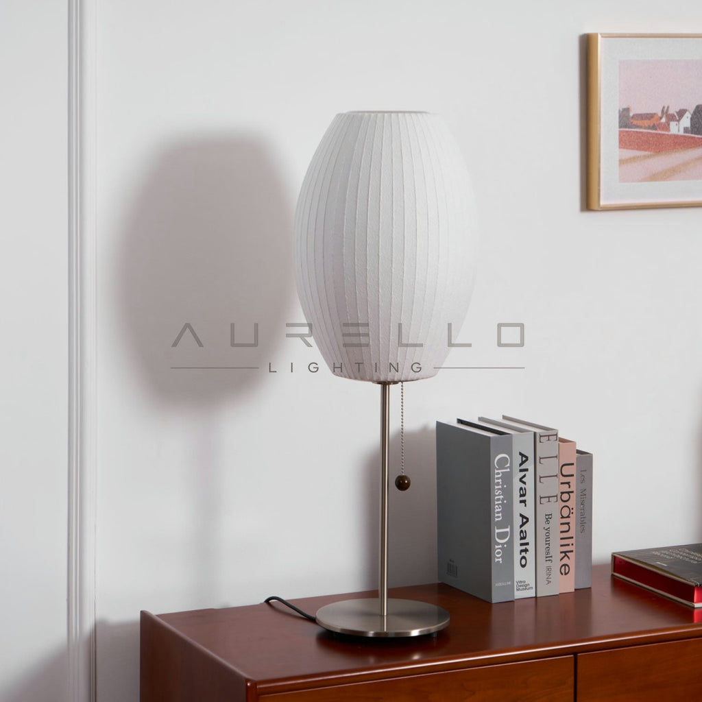 Faux Silk Bubble Table Lamp