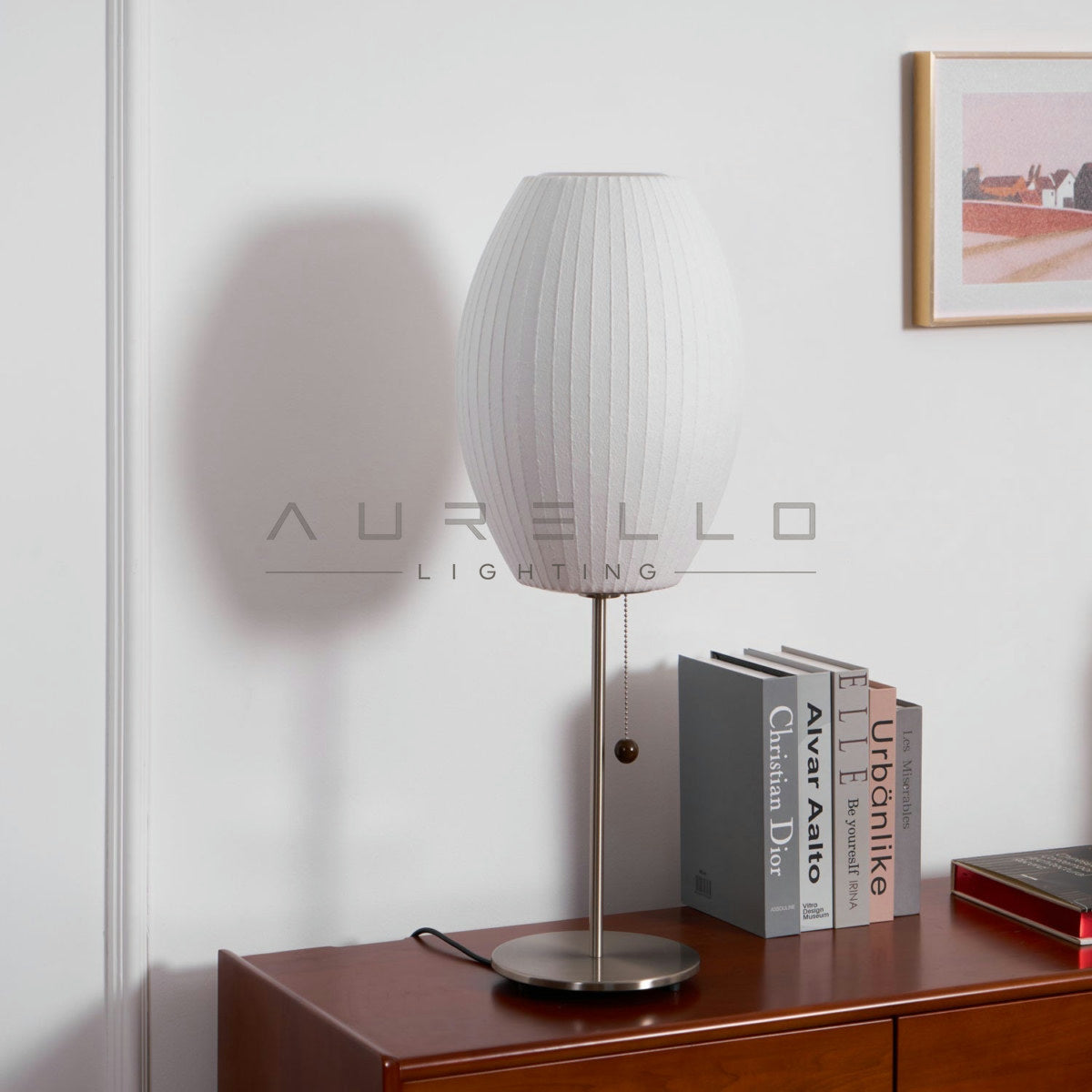 Faux Silk Bubble Table Lamp