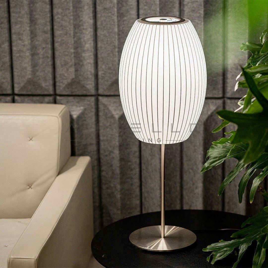 Faux Silk Bubble Table Lamp