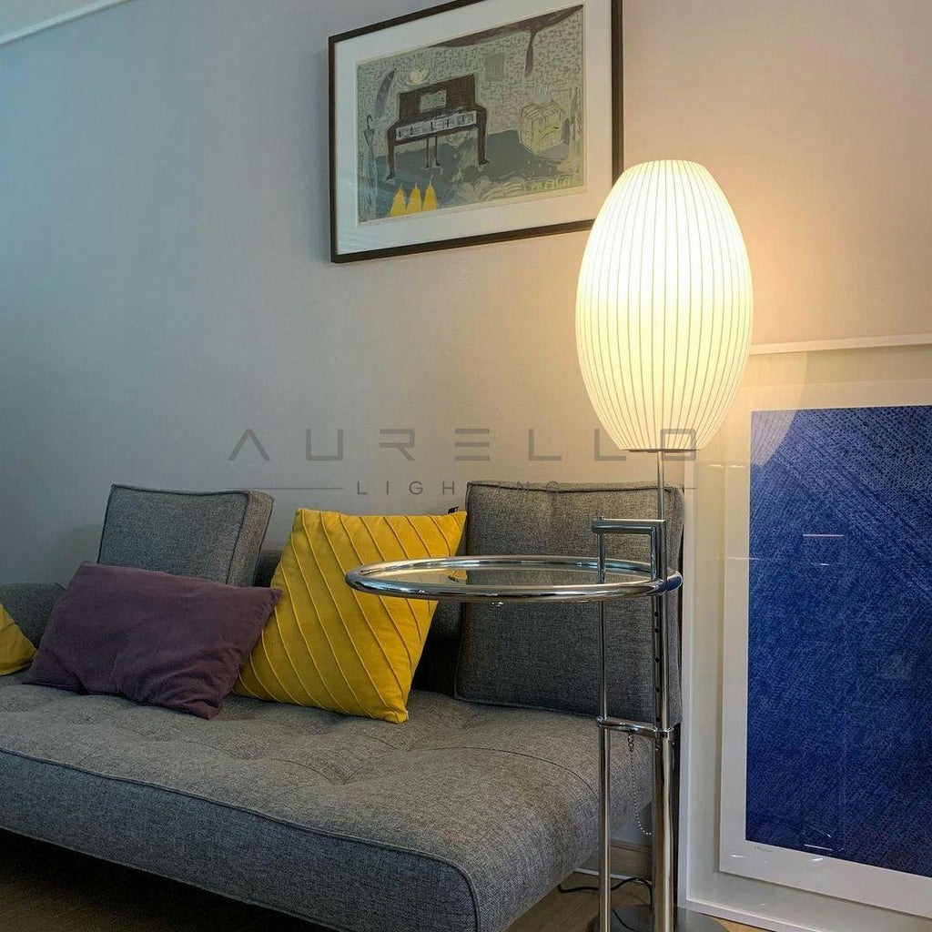 Faux Silk Bubble Table Lamp