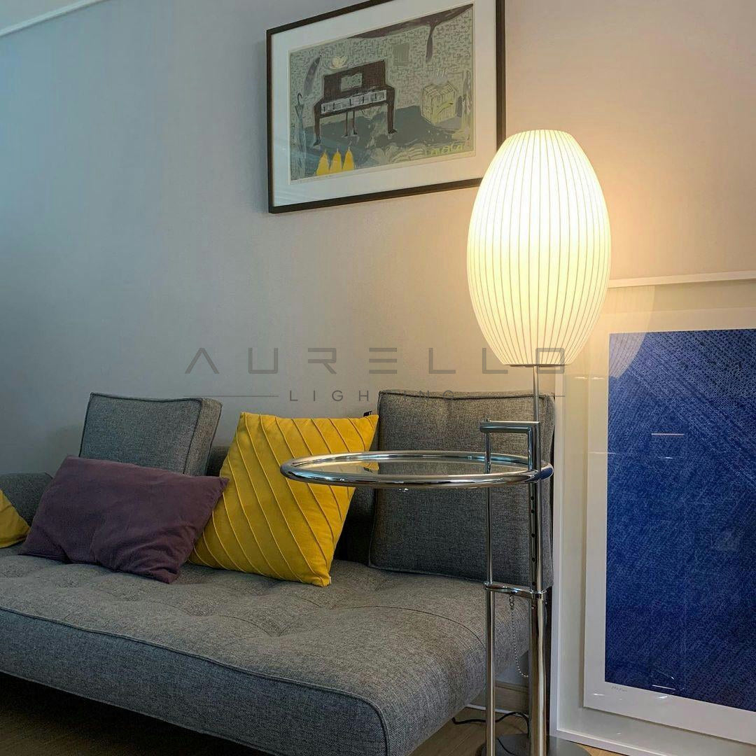 Faux Silk Bubble Table Lamp