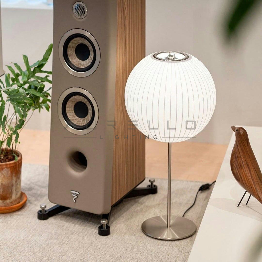 Faux Silk Bubble Table Lamp