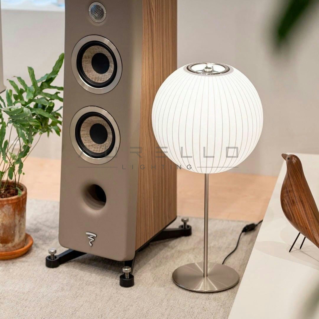 Faux Silk Bubble Table Lamp