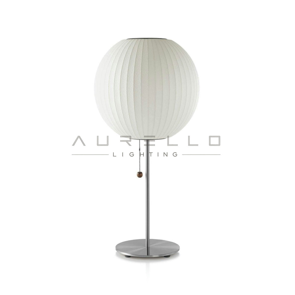 Faux Silk Bubble Table Lamp