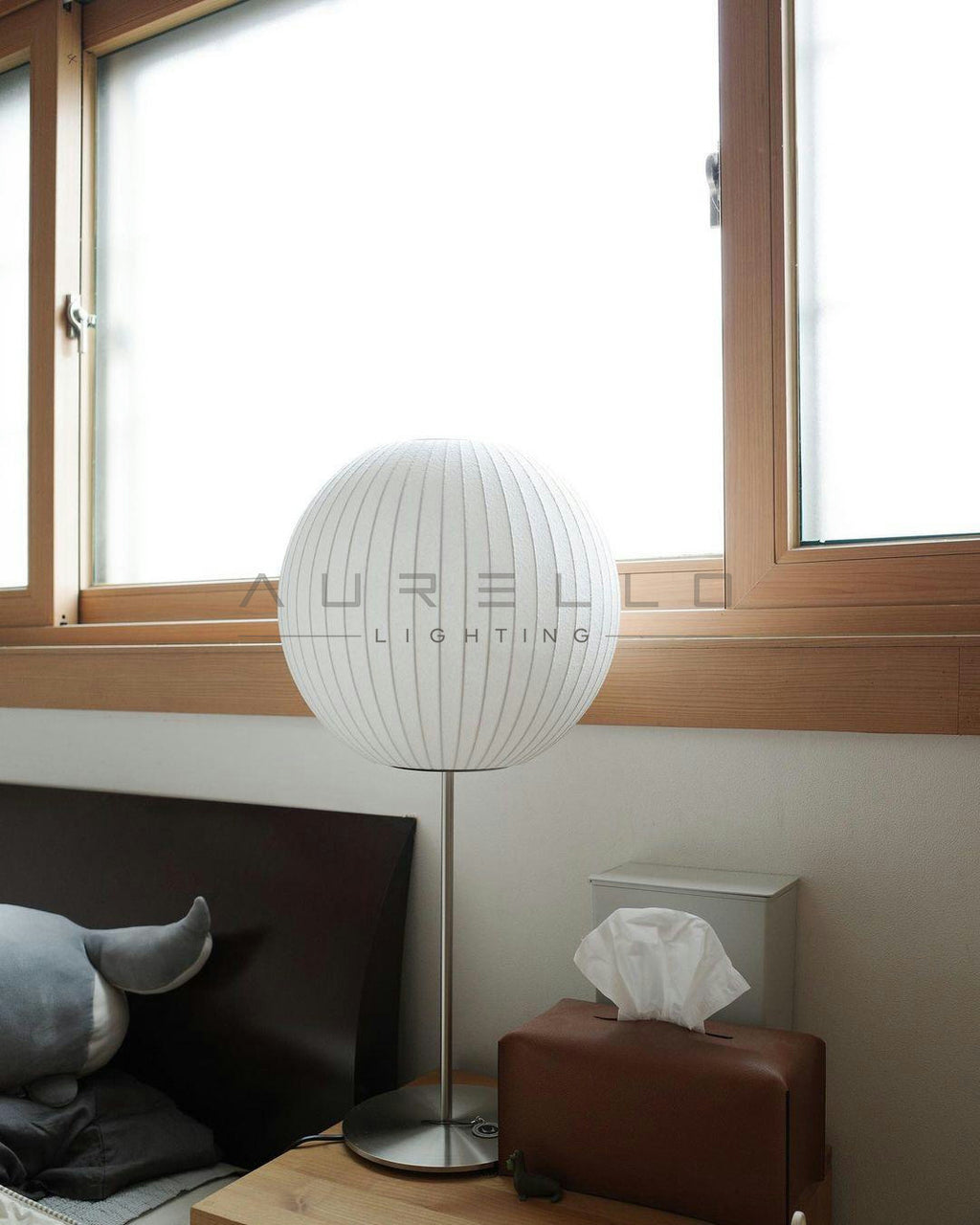 Faux Silk Bubble Table Lamp