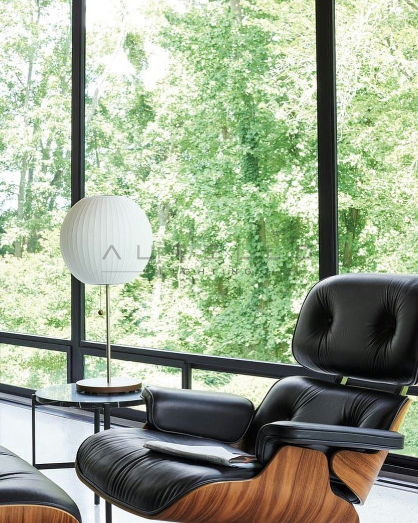 Faux Silk Bubble Table Lamp