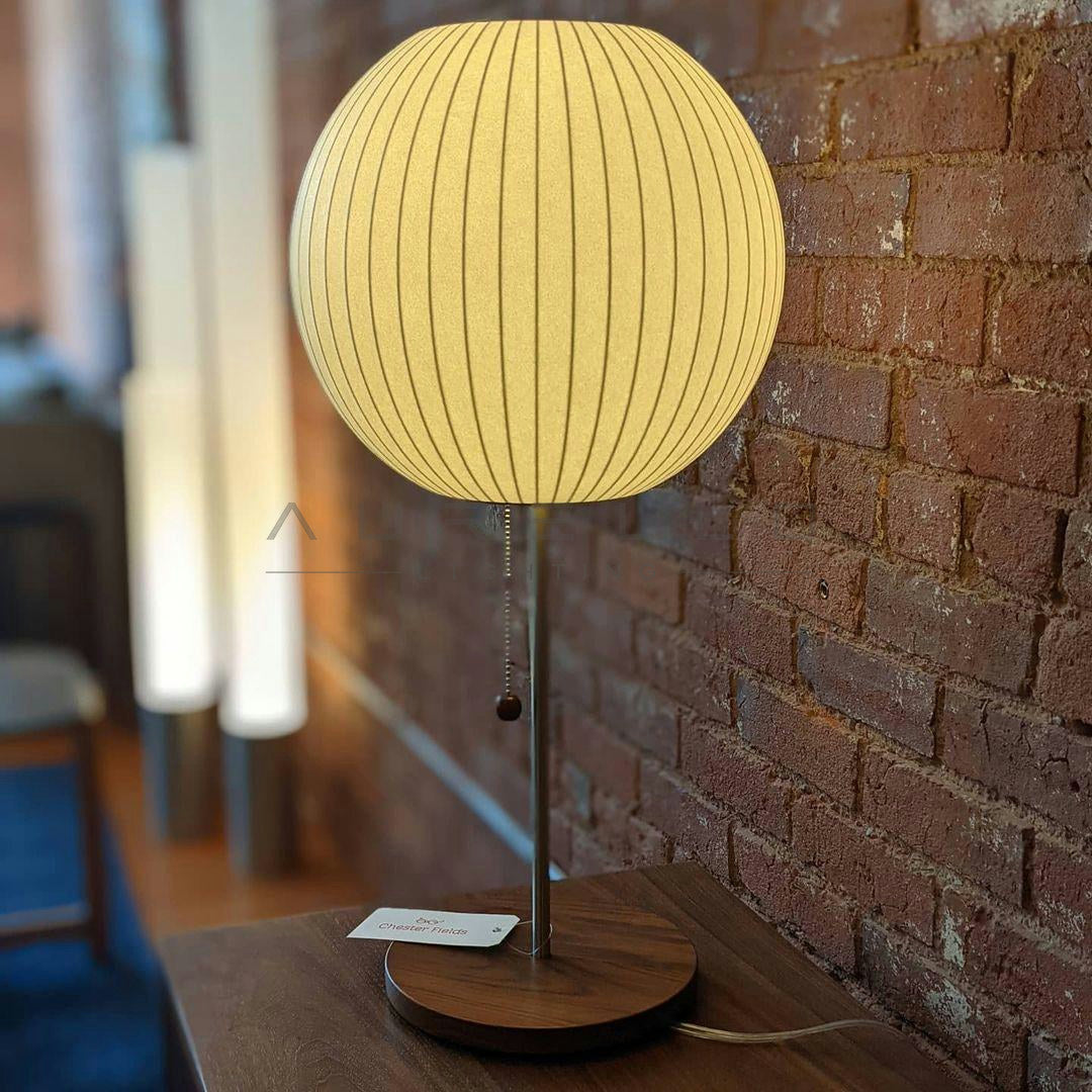 Faux Silk Bubble Table Lamp