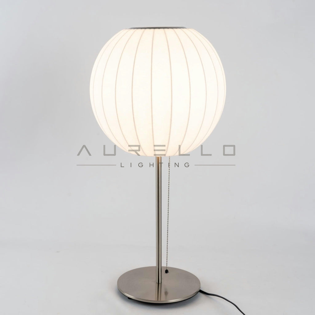 Faux Silk Bubble Table Lamp