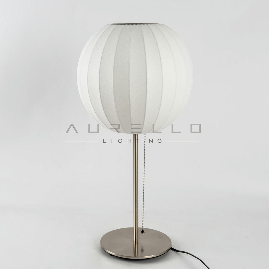 Faux Silk Bubble Table Lamp