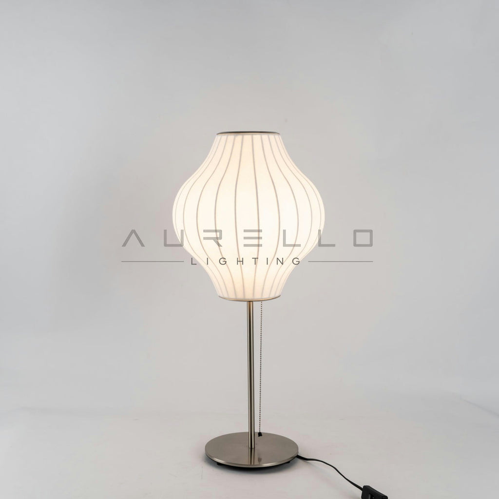 Faux Silk Bubble Table Lamp