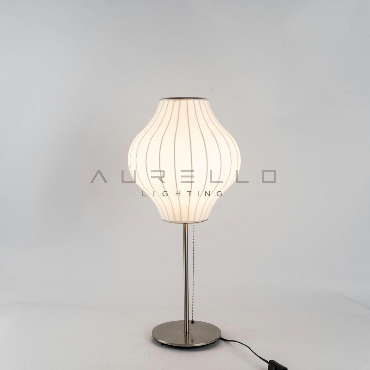 Faux Silk Bubble Table Lamp