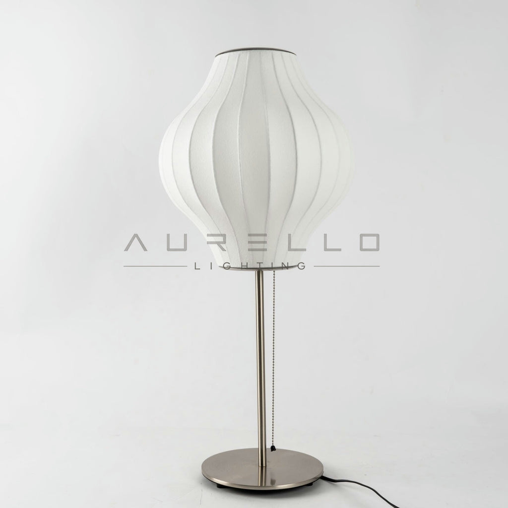 Faux Silk Bubble Table Lamp