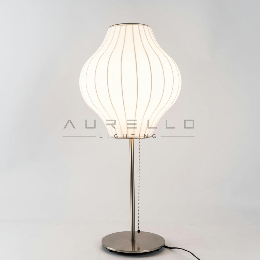 Faux Silk Bubble Table Lamp
