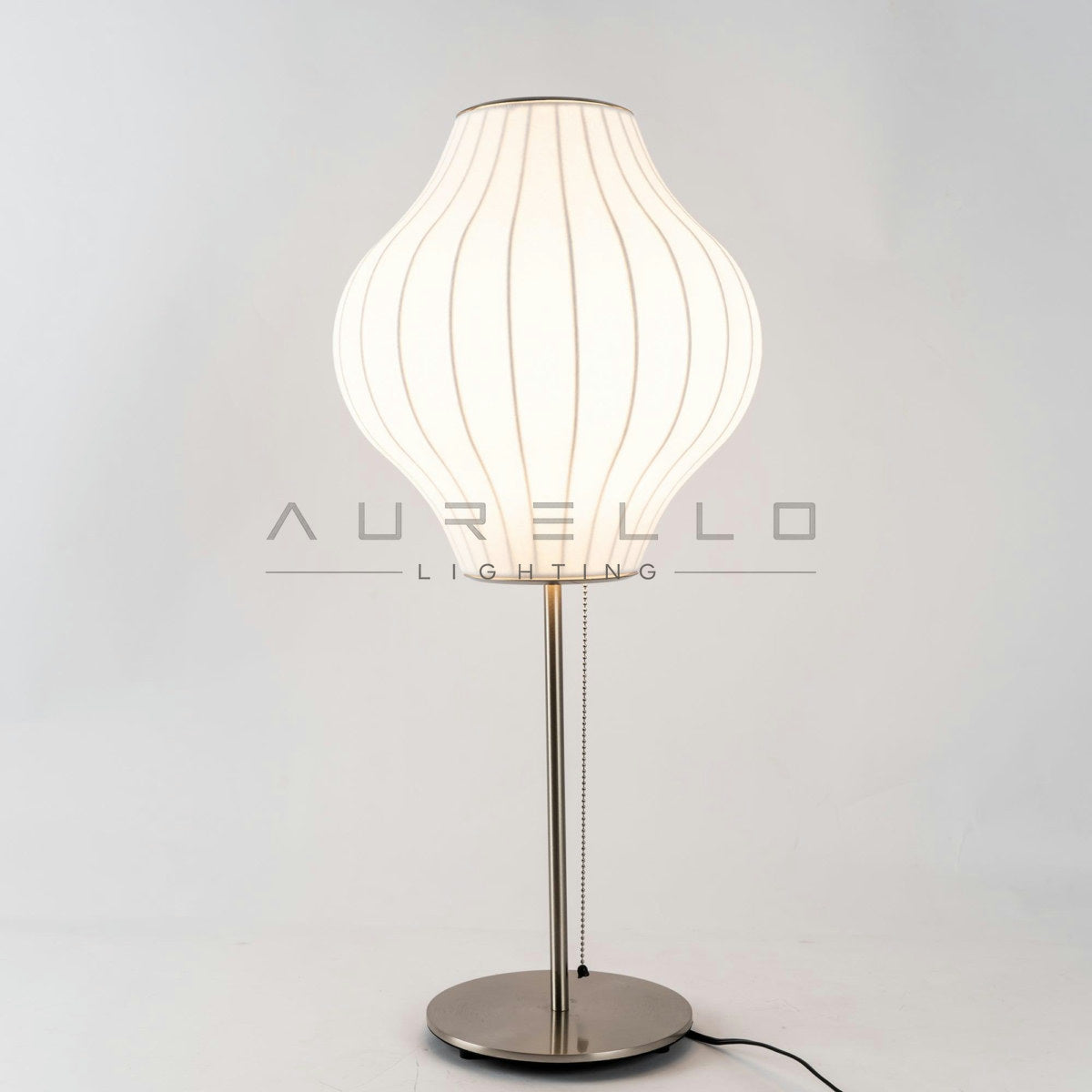 Faux Silk Bubble Table Lamp