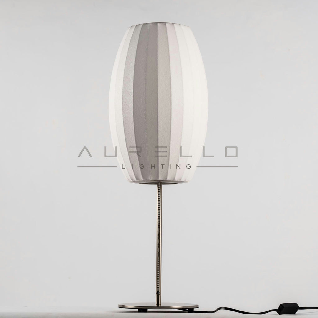 Faux Silk Bubble Table Lamp