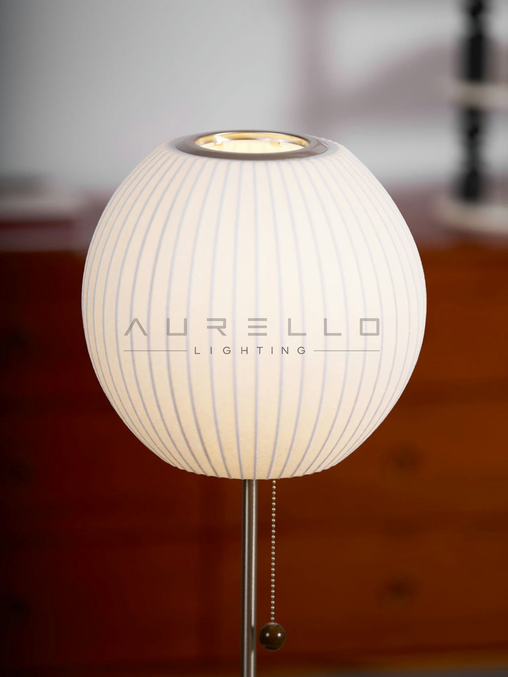 Faux Silk Bubble Table Lamp