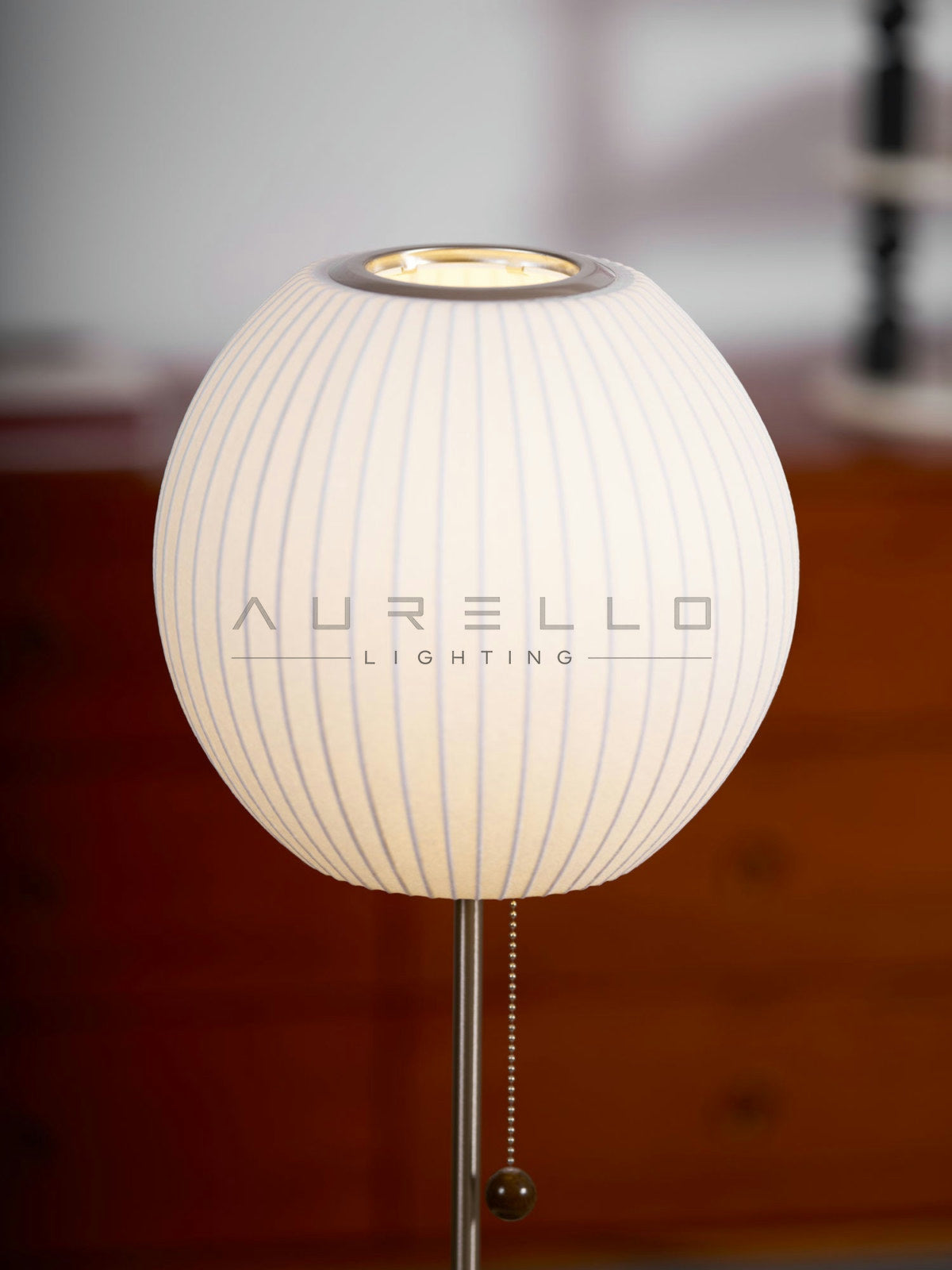 Faux Silk Bubble Table Lamp