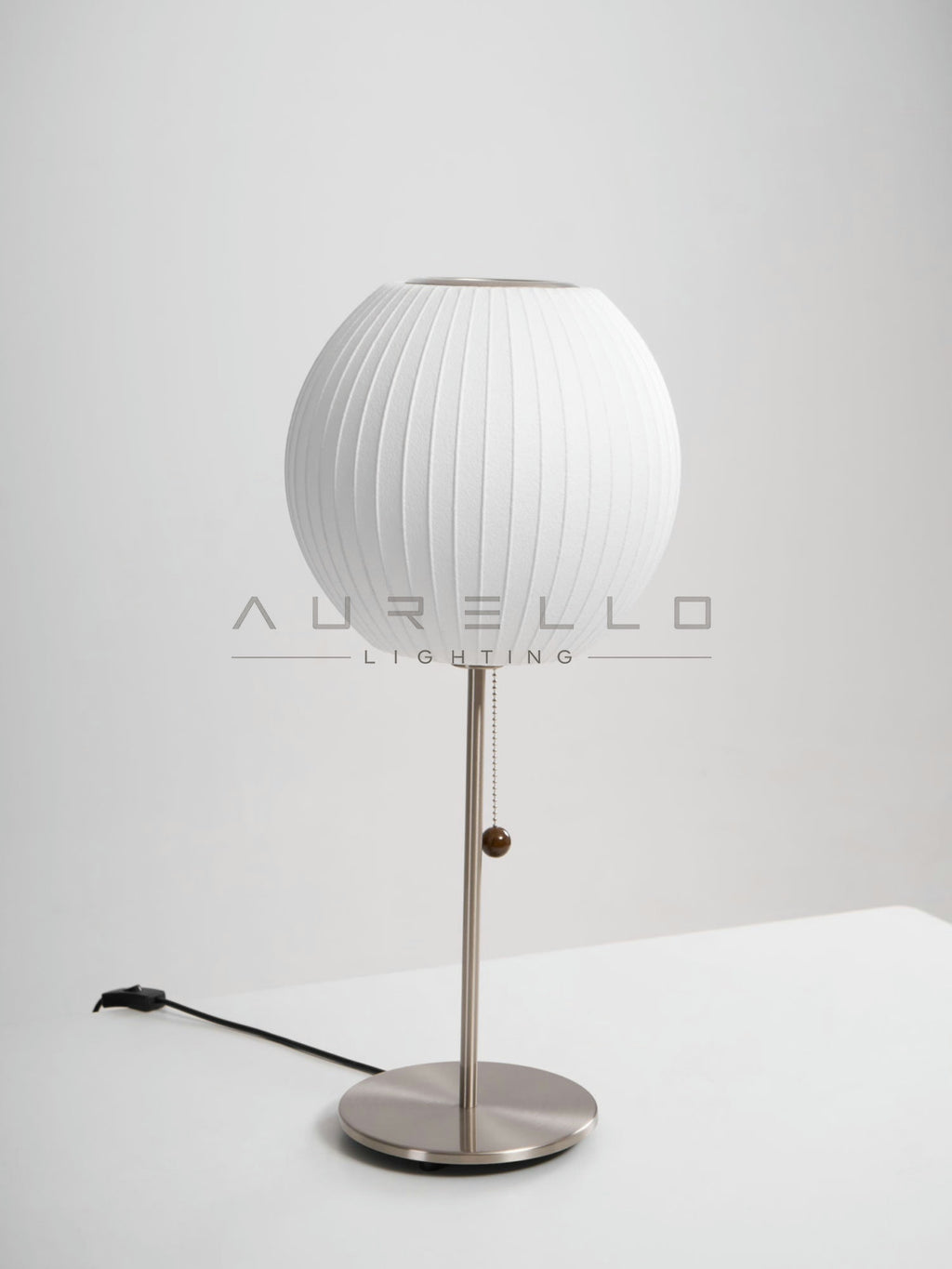 Faux Silk Bubble Table Lamp
