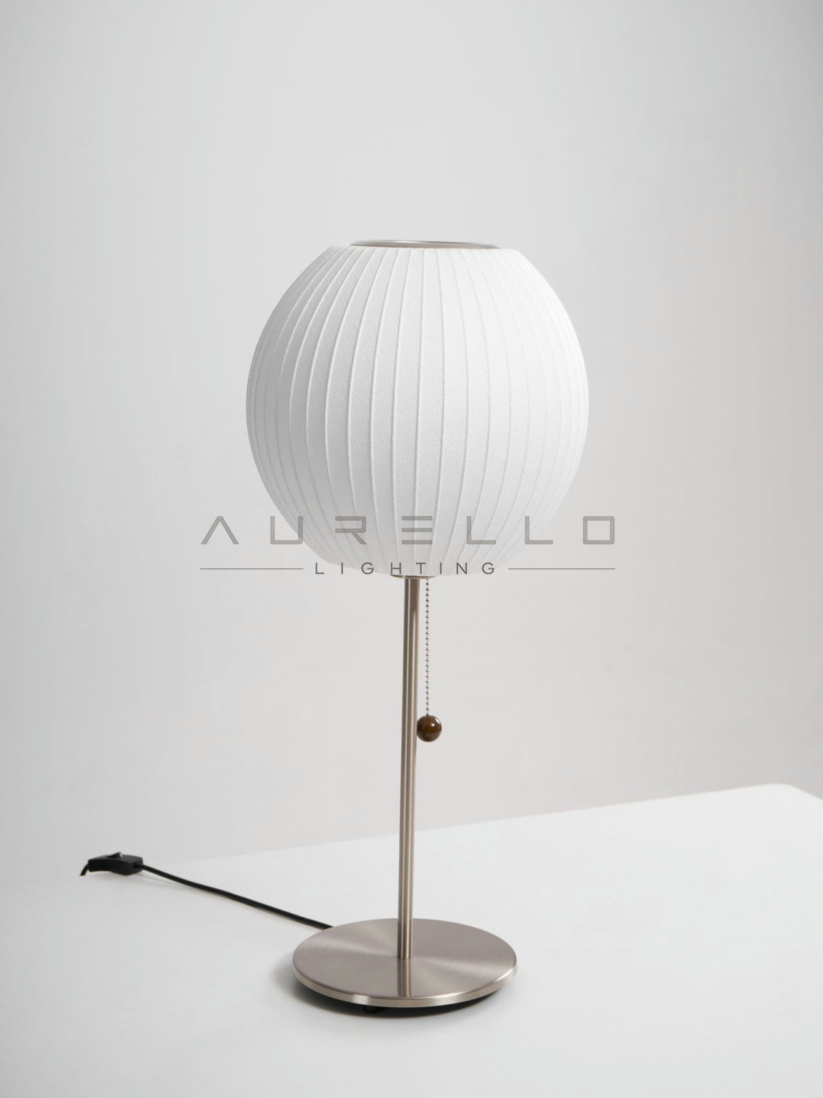 Faux Silk Bubble Table Lamp