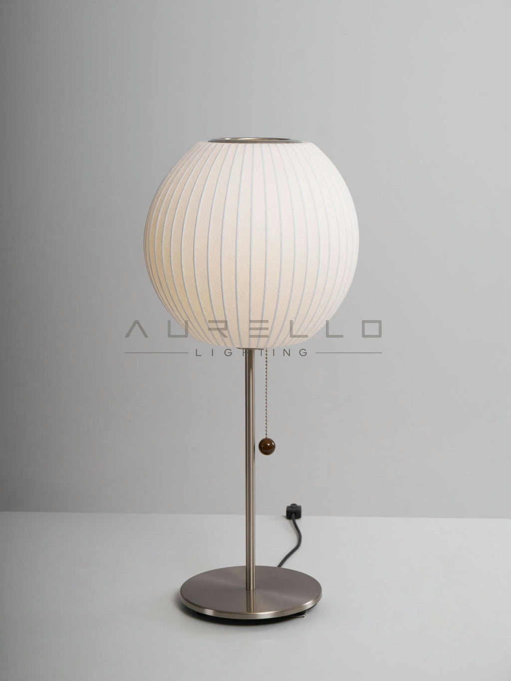 Faux Silk Bubble Table Lamp