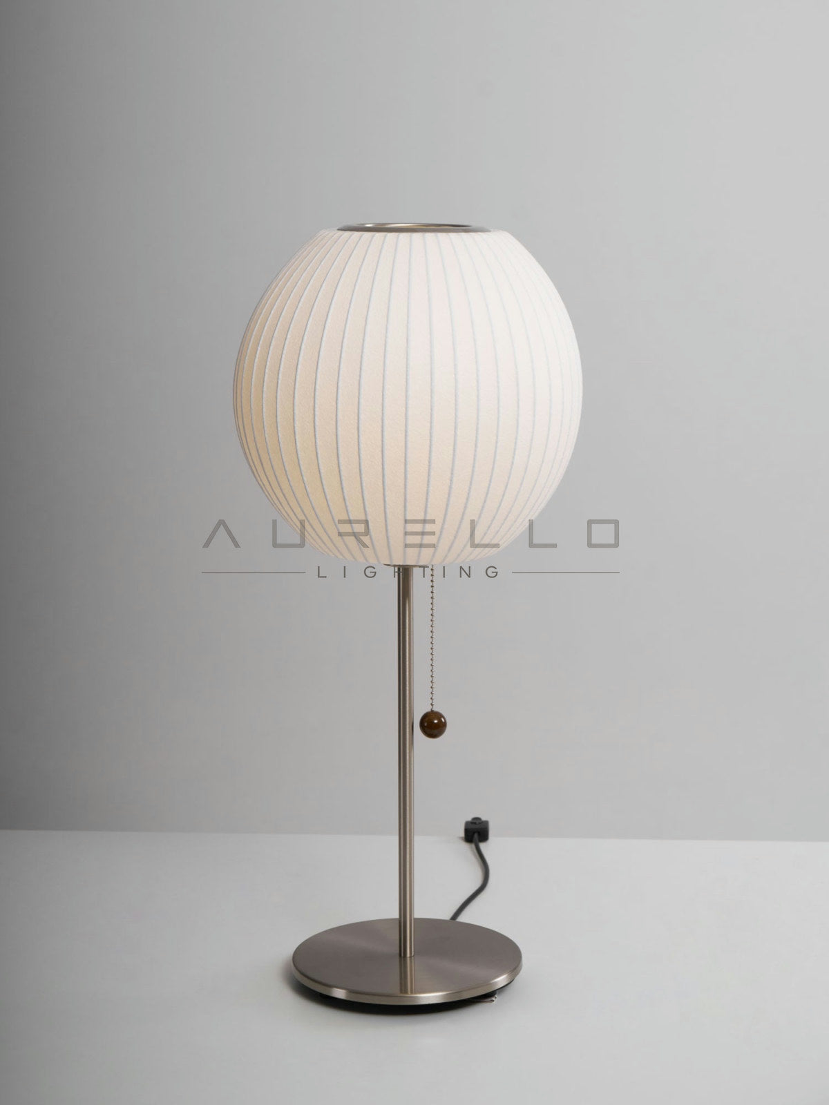 Faux Silk Bubble Table Lamp