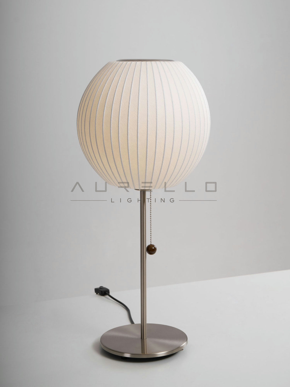 Faux Silk Bubble Table Lamp