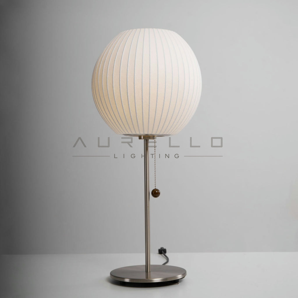 Faux Silk Bubble Table Lamp