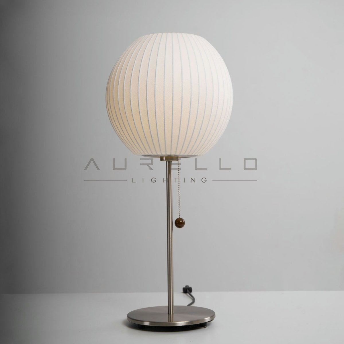 Faux Silk Bubble Table Lamp