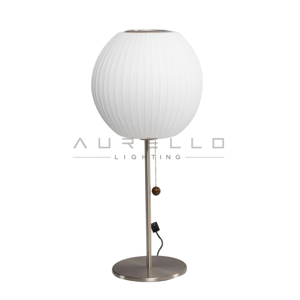 Faux Silk Bubble Table Lamp