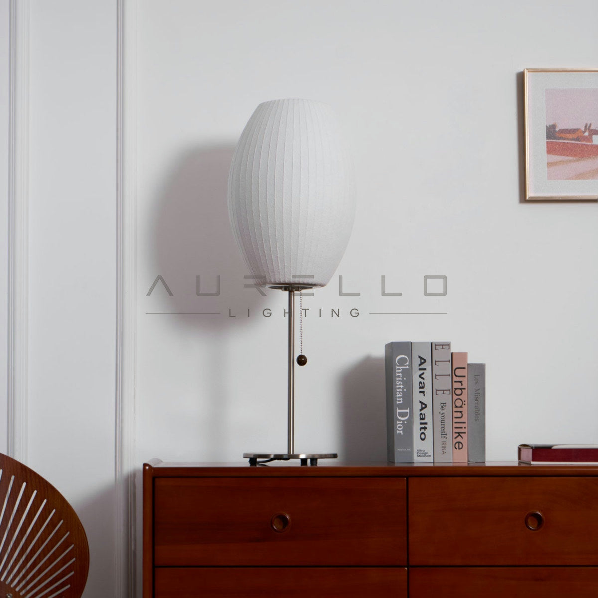Faux Silk Bubble Table Lamp