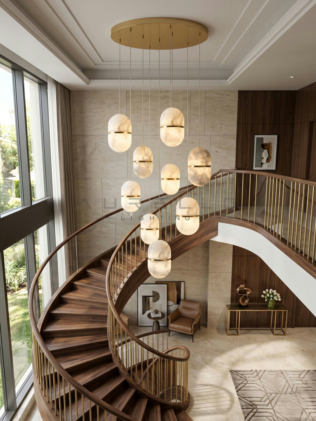 YUM Alabaster Pendant Light