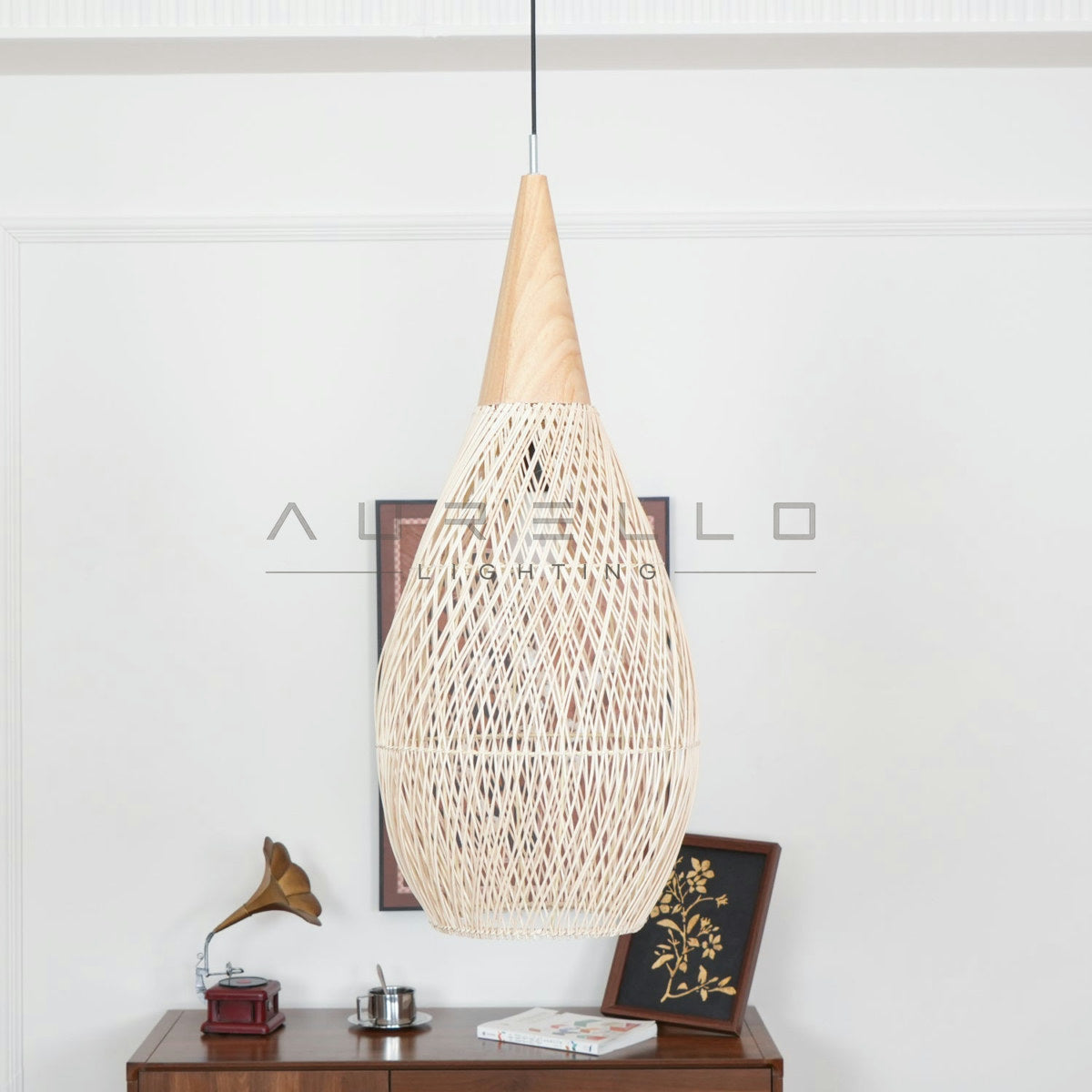 Braided Rattan Pendant Lamp