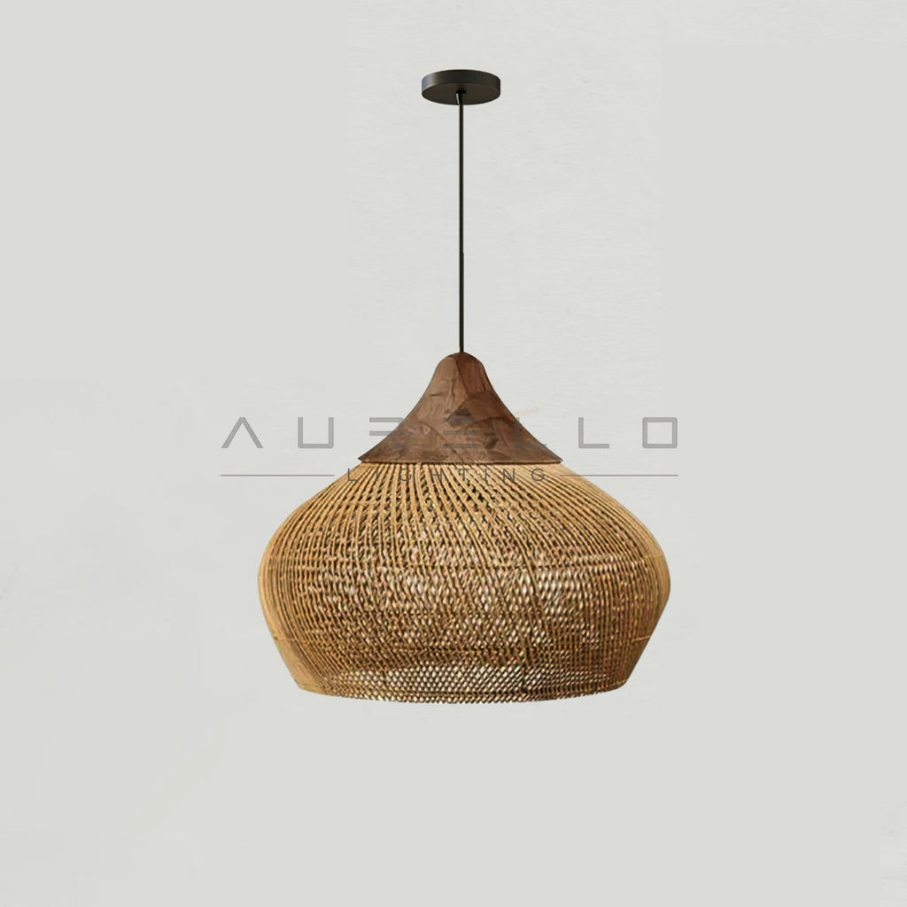 Braided Rattan Pendant Lamp