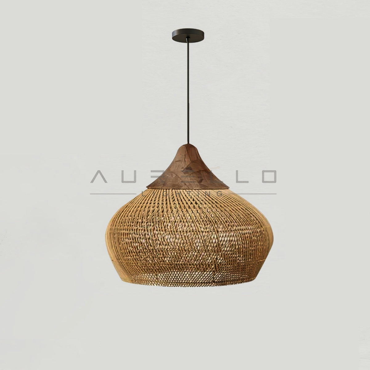 Braided Rattan Pendant Lamp