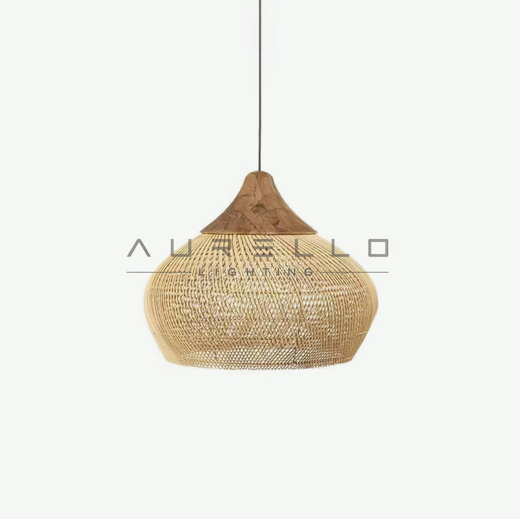 Braided Rattan Pendant Lamp