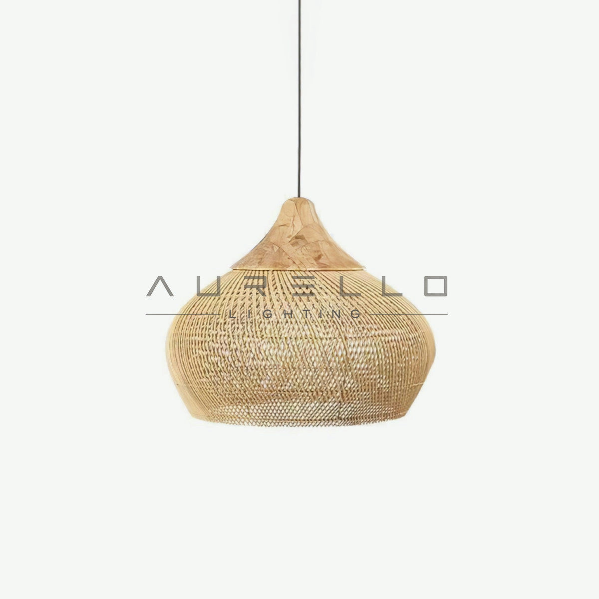 Braided Rattan Pendant Lamp