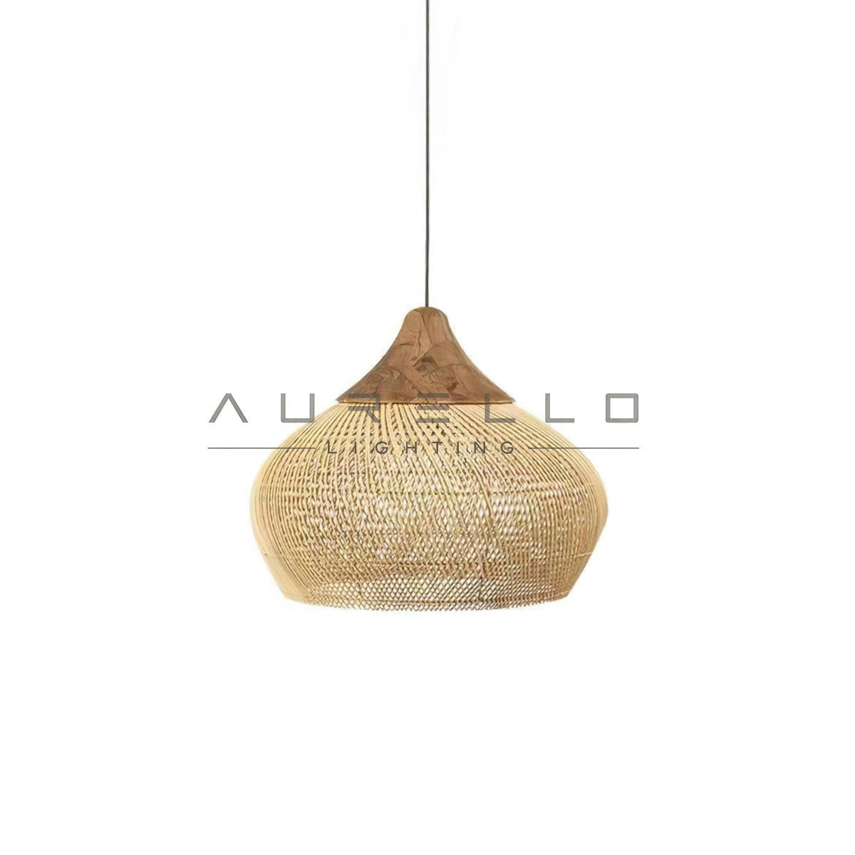 Braided Rattan Pendant Lamp