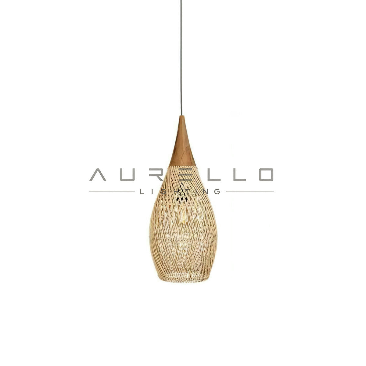 Braided Rattan Pendant Lamp