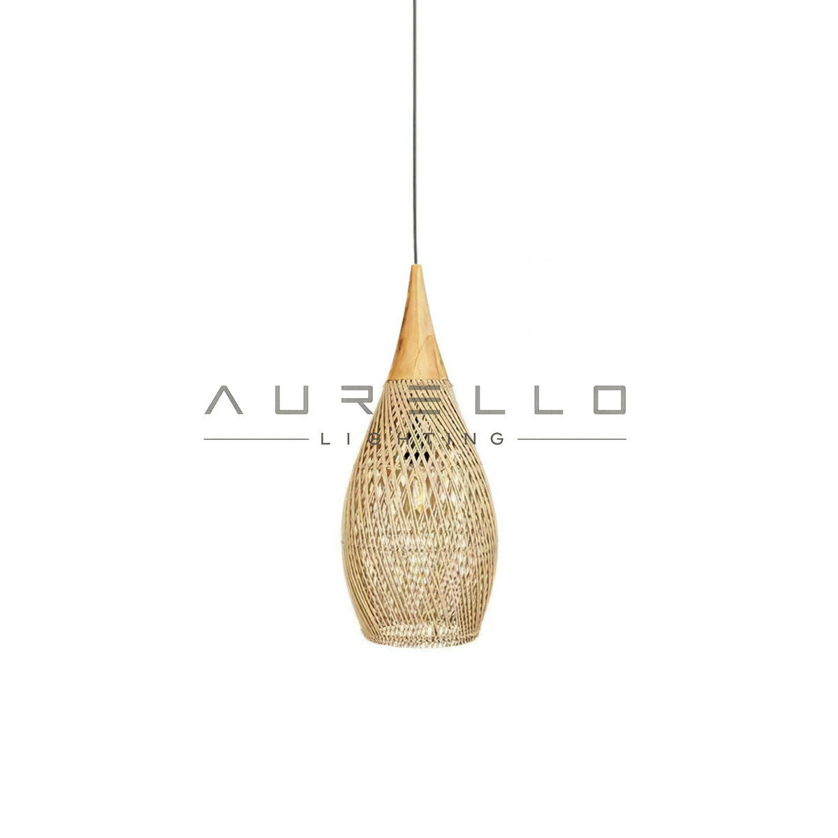 Braided Rattan Pendant Lamp