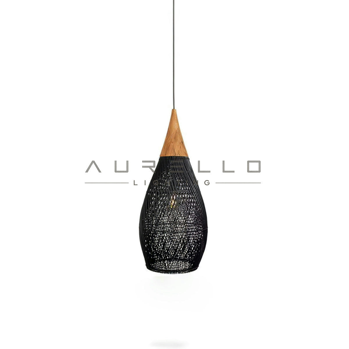 Braided Rattan Pendant Lamp
