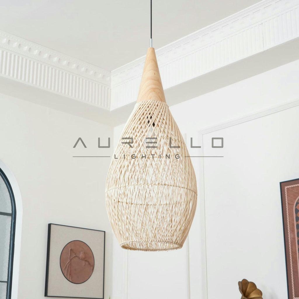 Braided Rattan Pendant Lamp