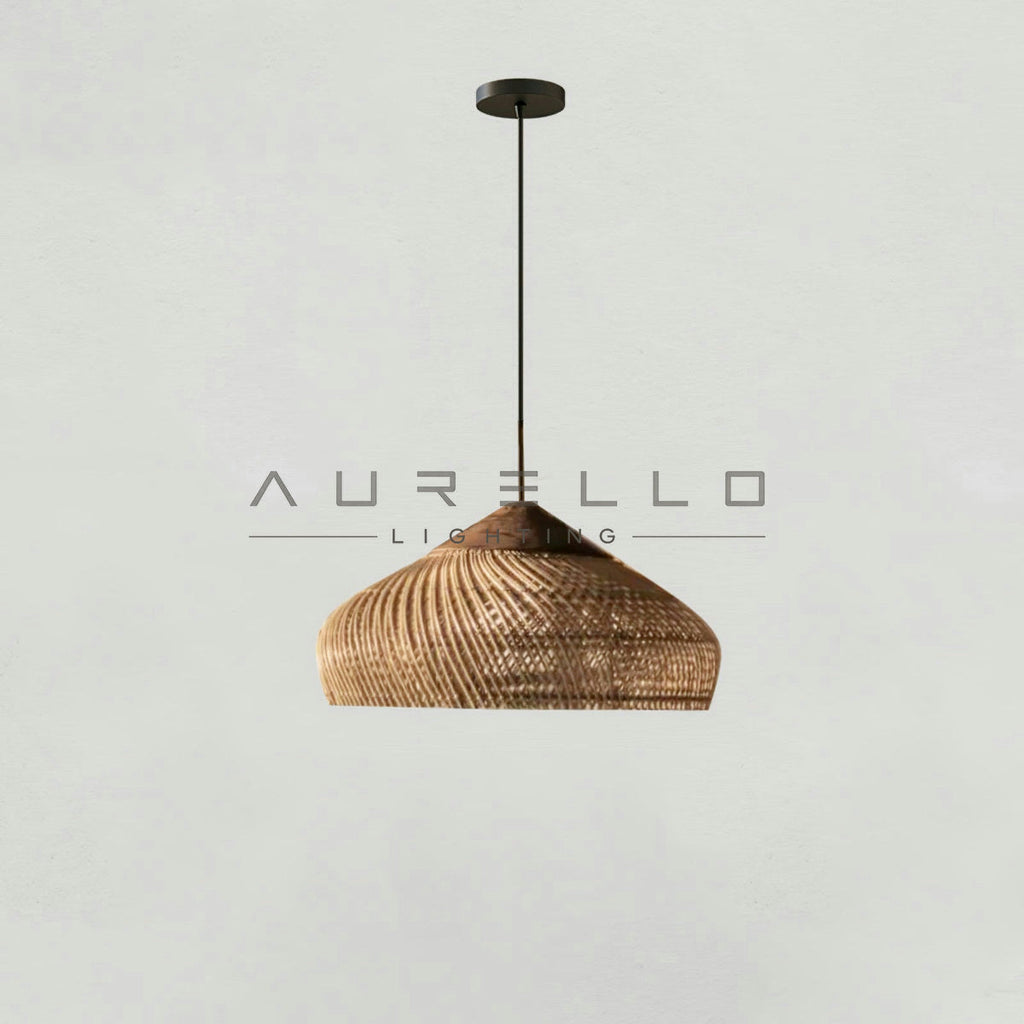 Braided Rattan Pendant Lamp
